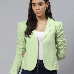 cottinfab Open-Front Jacket with Patch Pockets image 1