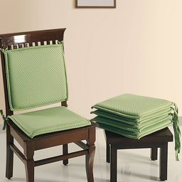 swayam Set of 2 Chair Pad Cushions with Strings 16" x 16" image 1