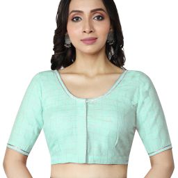 rene Checked Front-Open Blouse image 1