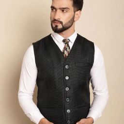 even Tailored Fit Nehru Jacket with Welt Pockets image 1