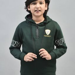 crimsoune club Typographic Print Hoodie with Drawstring image 1