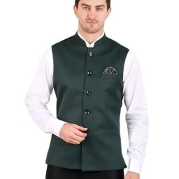 gracyshade Men Regular Fit Nehru Jacket with Button Closure image 1
