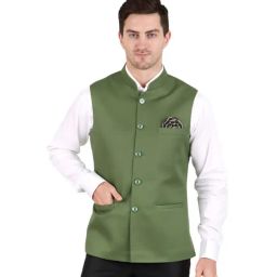 gracyshade Nehru Jacket with Welt Pockets image 1
