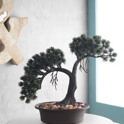 foliyaj Artificial Bonsai Pine Tree with Pot image 1