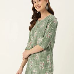 feranoid Women Floral Print Relaxed Fit Tunic image 1