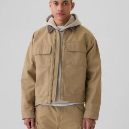 gap Zip-Front Utility Jacket with Full Sleeves image 1