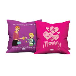 indigifts Set of 2 Mother Quote Print Cushions 12" x 12" image 1