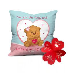 indigifts Typographic Print Cushion 12" x 12" image 1
