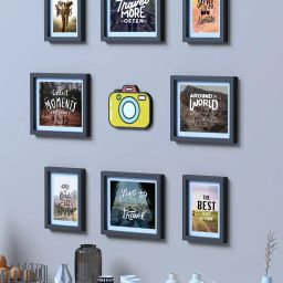 random Pack Of 8 Wall Photo Frame with Rectangular Shape image 1