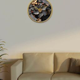 random Printed Round Analog Wall Clock image 1