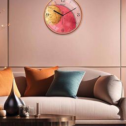random Printed Round Analog Wall Clock image 1