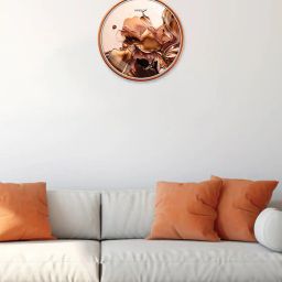 random Printed Round Analog Wall Clock image 1