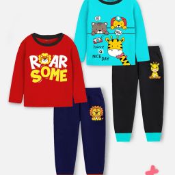 trampoline Pack of 2 Graphic Print Sets with Full Sleeves image 1