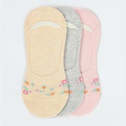 max Set of 3 Floral Print No-Show Socks image 1