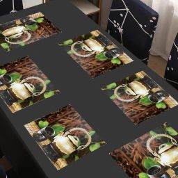 cread craft Set of 6 Graphic Print Placemats image 1