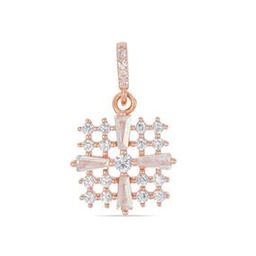 Women Sterling Silver Rose Gold-Plated Squared Serenity Pendant-image-4