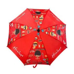 hamleys London Print Fold Rain Umbrella with Wooden Bend Handle-picture-43