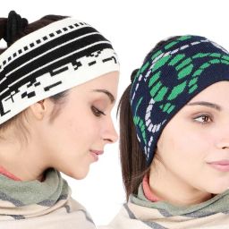 bharatasya Bhcombo-161120-001-005 Pack Of 2 Abstract Print Cap image 1