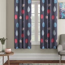 cortina eyelet curtain Pack of 2 Printed Window Curtains image 1