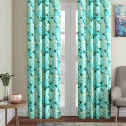 cortina eyelet curtain Pack of 2 Abstract Print Curtains image 1