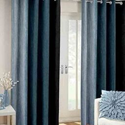 homefab india Set of 2 Polyester Shade Window Curtains image 1