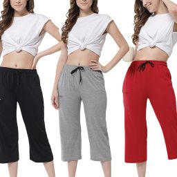 fflirtygo Pack of 3 Capris with Drawstring Cord image 1