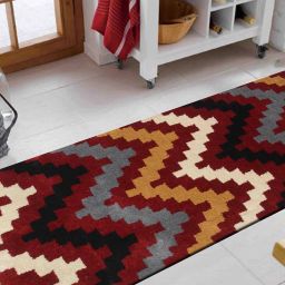 presto Abstract Print Hand Tufted Wool Runner image 1