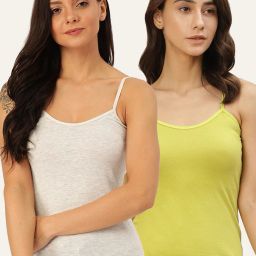 lady lyka Pack of 2 Adjustable Strap Camisoles image 1