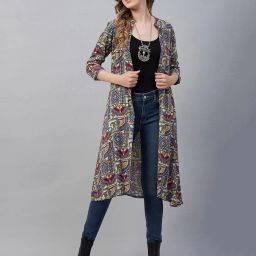 azira Geometric Pattern Front-Open Shrug image 1