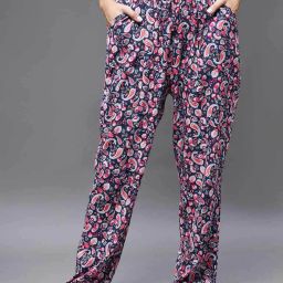 miss chase Paisley Print Pyjamas with Drawstring Waist image 1