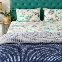 urban space Printed Double Bedsheet & Comforter Set with Pillow Covers image 1