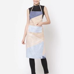 arrabi Geometric Print Apron with Patch Pocket image 1
