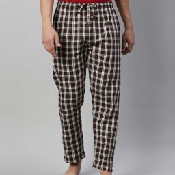 joven Men Checked Pyjamas with Drawstring Waist image 1