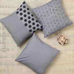 indie picks Set of 3 Handblock Print Cushion Covers 16" x 16" image 1