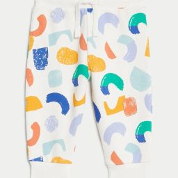 marks & spencer Boys Geometric Print Joggers with Drawstring Waist image 1