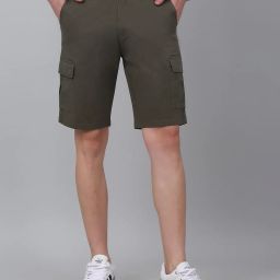 cantabil Men Regular Fit Bermudas with Insert Pockets image 1