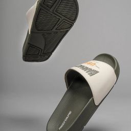 red tape Men Typographic Print Round-Toe Slides image 1