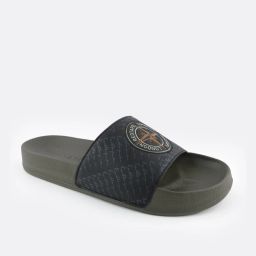 red tape Men Typographic Print Slip-On Slides image 1
