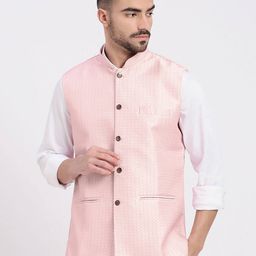 showoff Men Self-design Nehru jacket image 1