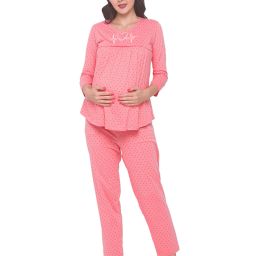 av2 Printed Maternity Top & Pyjama Set image 1