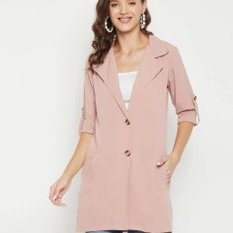 color cocktail Button-Front Jacket with Notched Lapel image 1