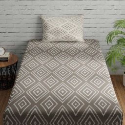 huesland 144 TC Geometric Print Single Size Bedsheet Set image 1
