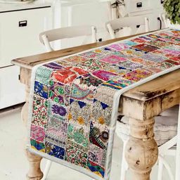 handicraft-palace Embroidered 4-Seater Table Runner image 1