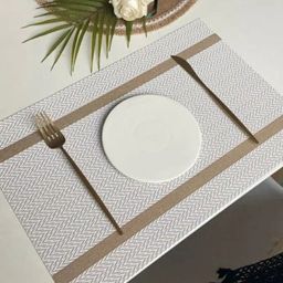 tanlooms Set of 8 Chevron Print Placemats image 1