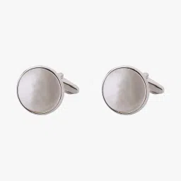 the tie hub Silver-Toned Cufflinks image 1