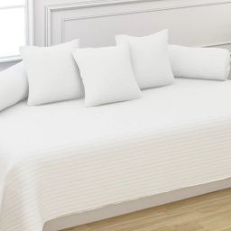 trance home linen Set of 6 Striped Diwan Set image 1