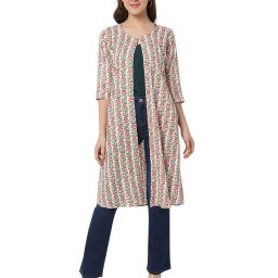 smarty pants Floral Print Button Closure Shrug image 1