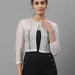 style quotient Cropped Shrug with Front-Open image 1
