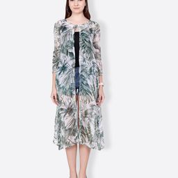 cation Floral Print Open-Front Shrug image 1