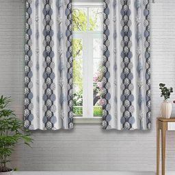 cortina eyelet curtain Set of 2 Printed Window Curtains image 1